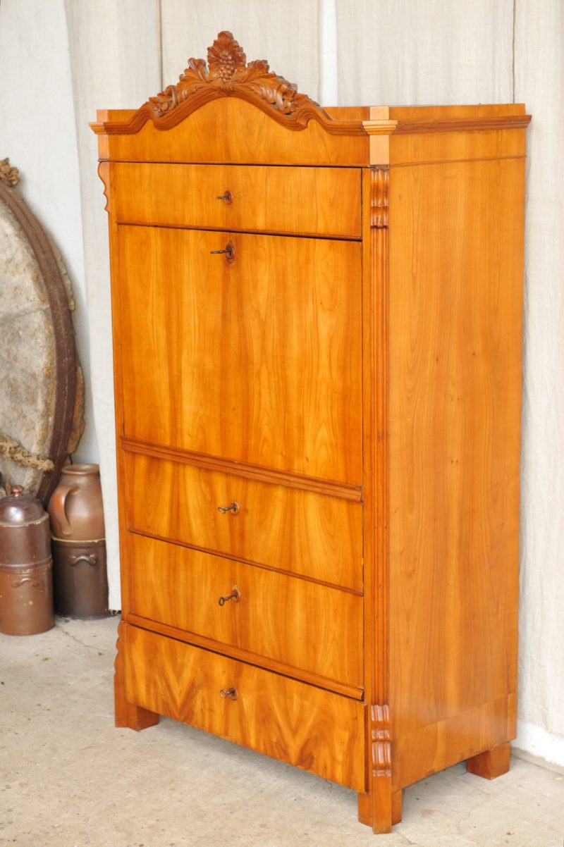 Schreibschrank Kirsche, antiker Sekretär Kirsche