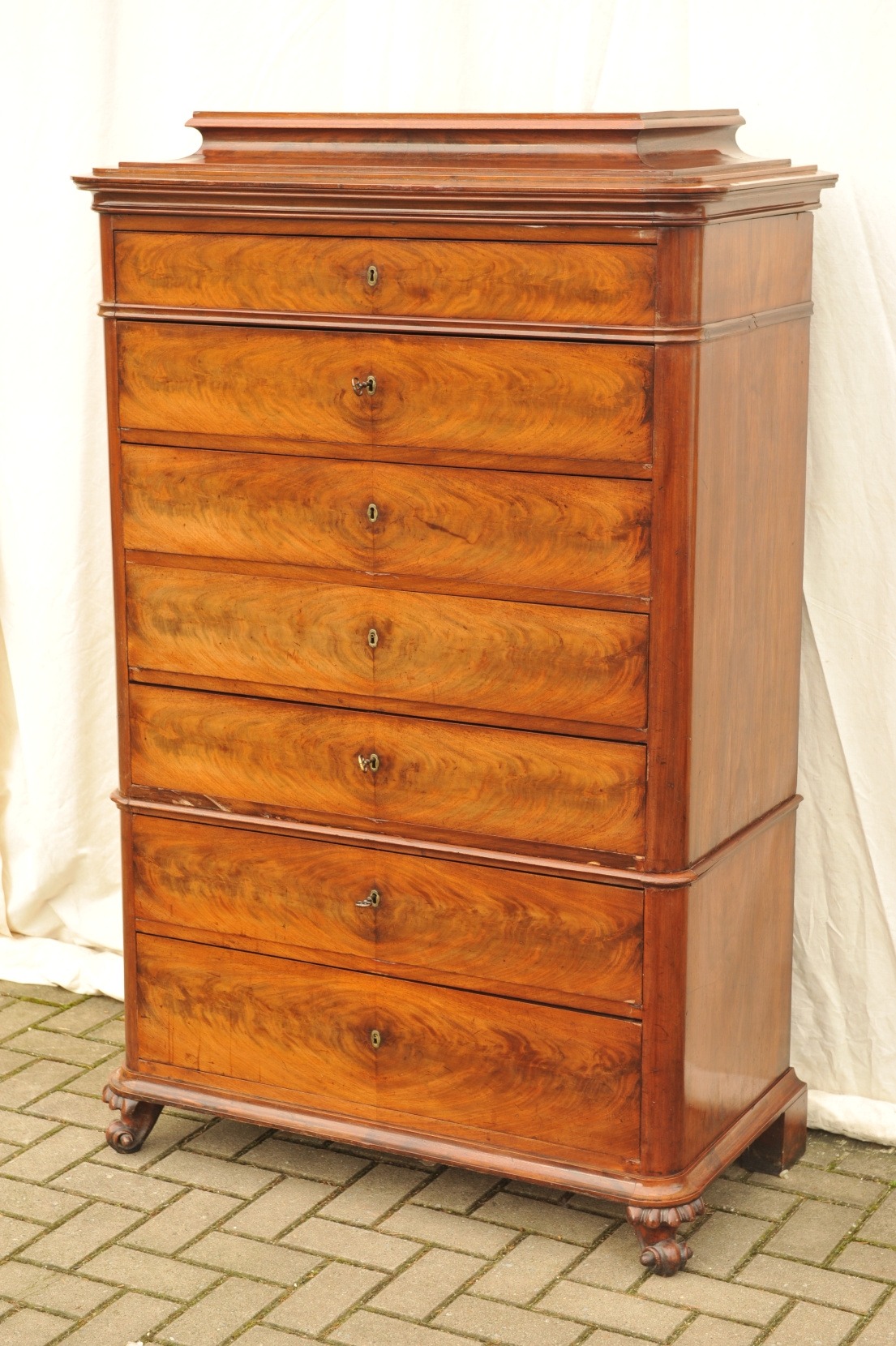 Biedermeier_Chiffoniere_hohe_Kommode_2709