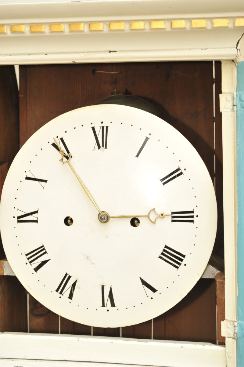 Standuhr Louis Seize Weiß - Antik im Hof - antike schwedische