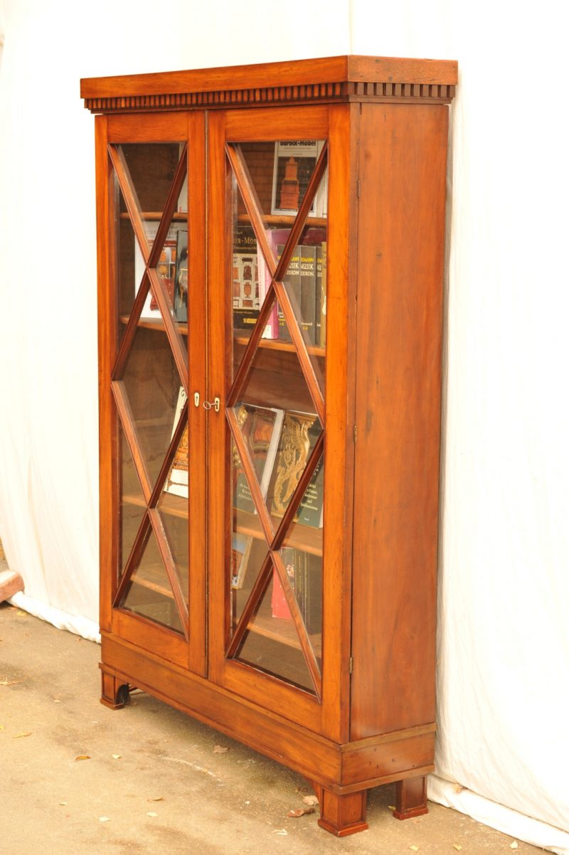 Bibliotheksschrank Mahagoni, Bücherschrank - Antik im Hof - antike