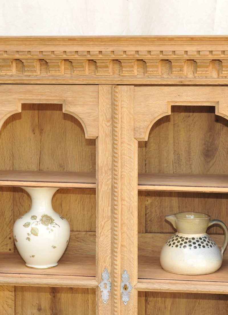 Eiche Bücherschrank antik - Antik im Hof - antike Vitrine Eiche