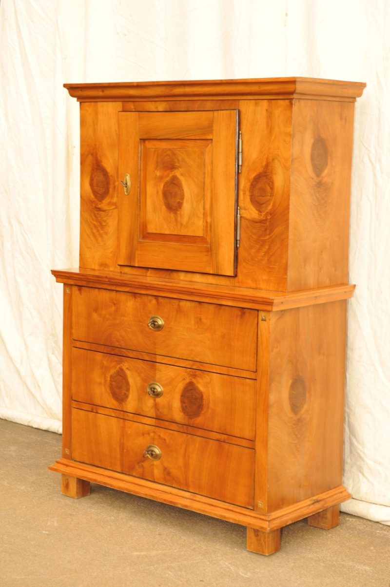 Biedermeier Aufsatzkommode Nussbaum