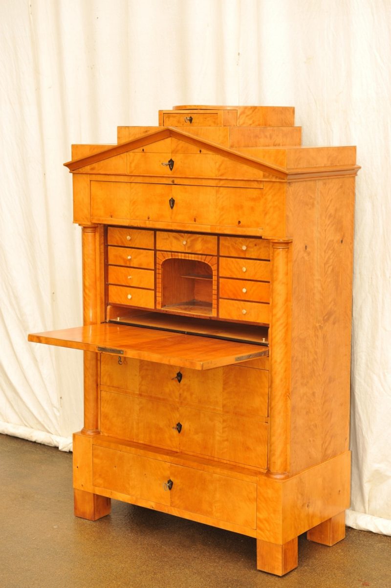 Schreibschrank Biedermeier Birke