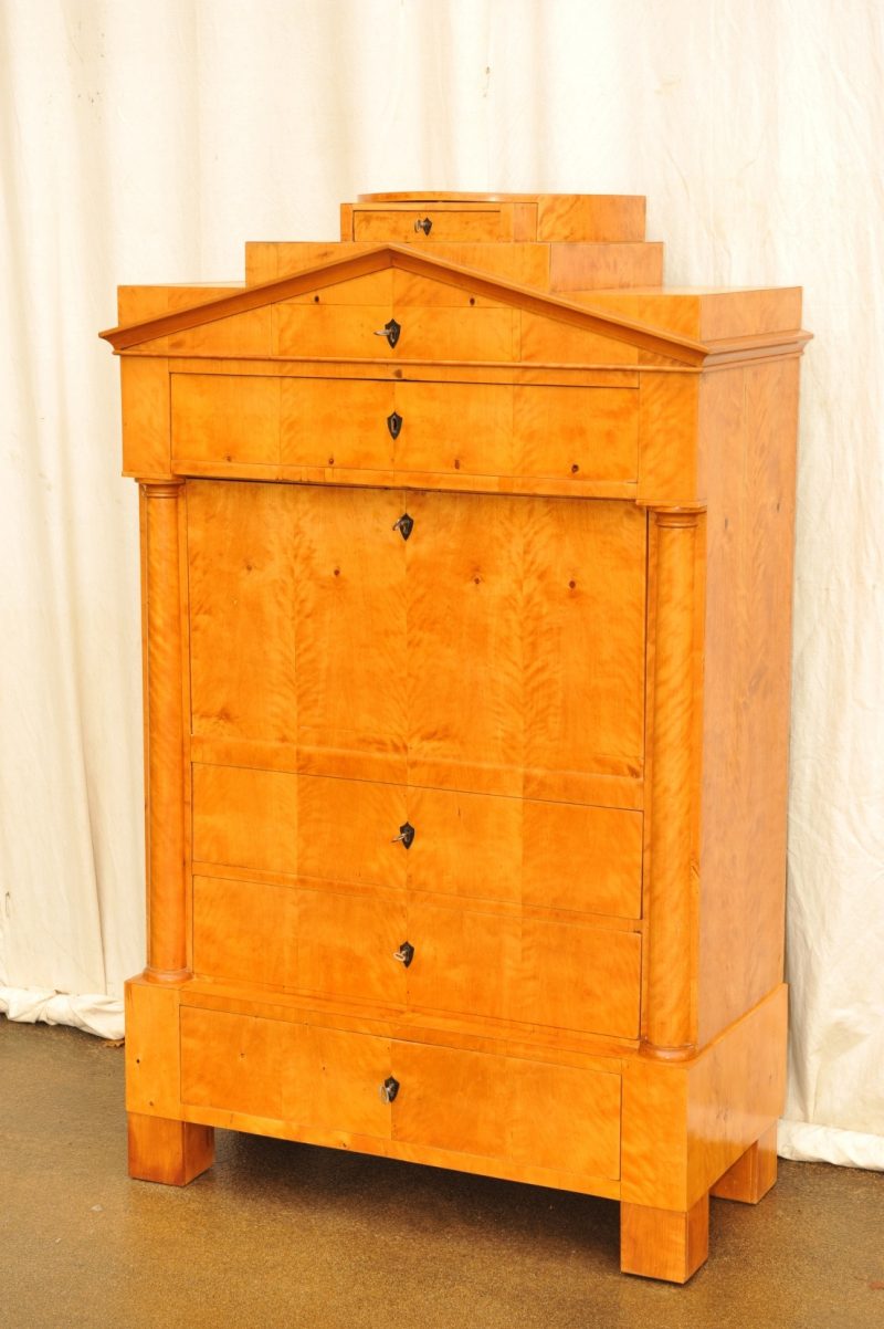 Schreibschrank Biedermeier Birke