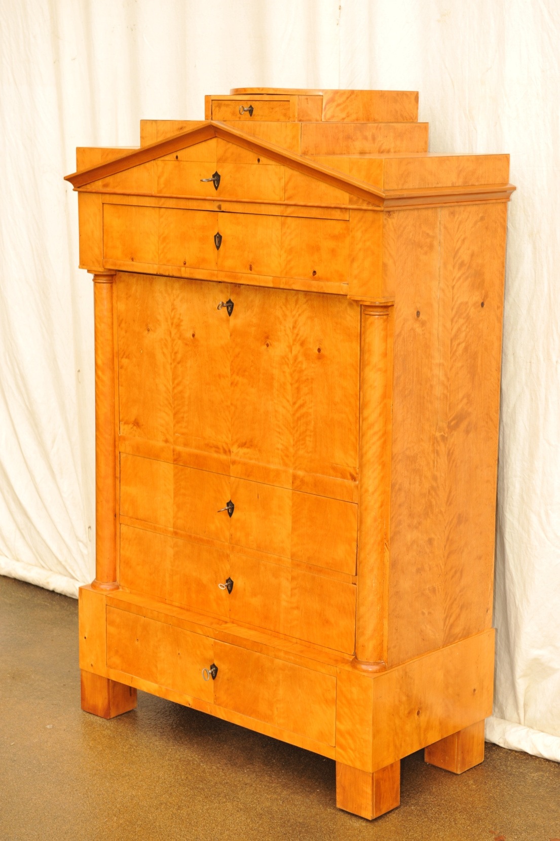 Schreibschrank Biedermeier Birke