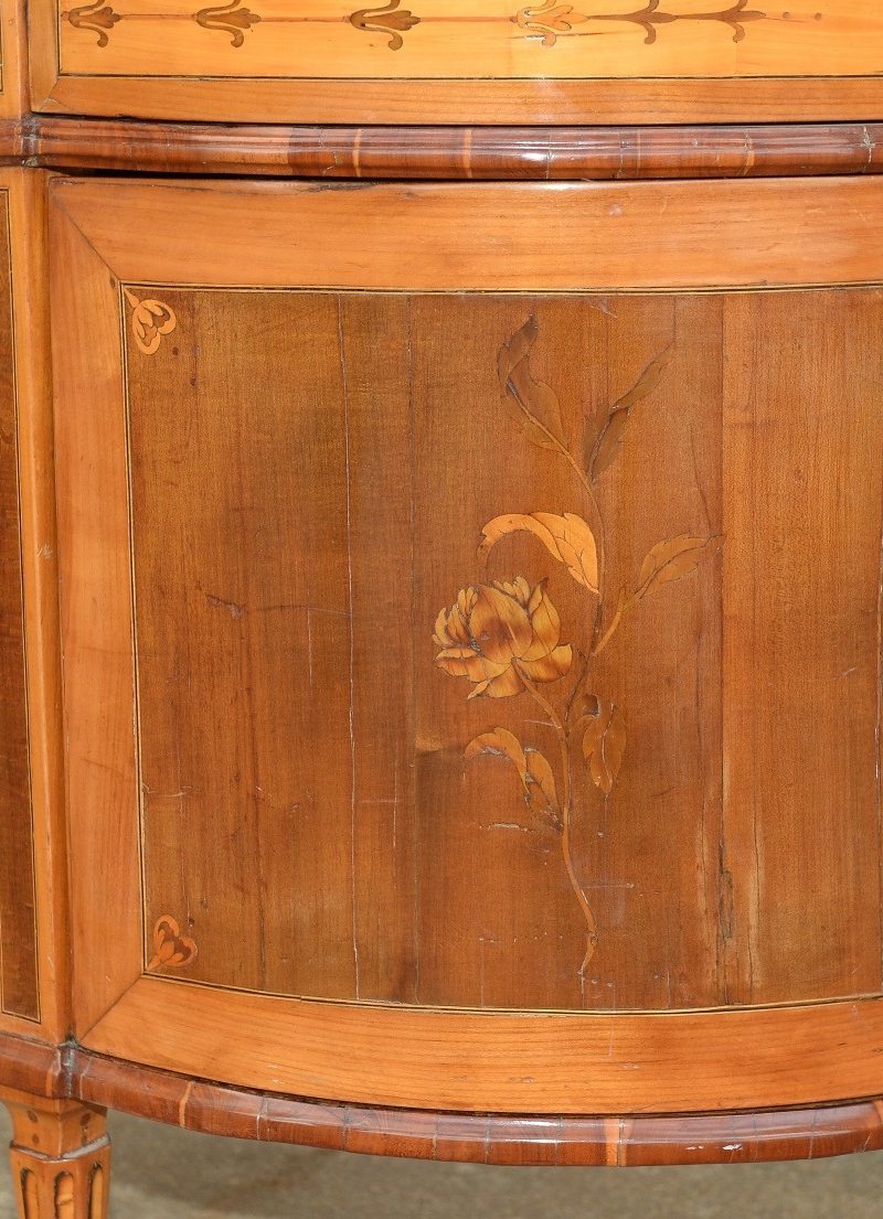 Demi Lune Anrichte Louis XVI - Antik im Hof - Demi Lune Anrichte, Demi