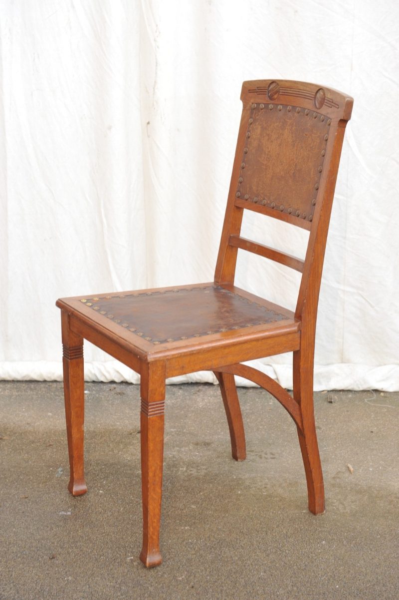 Jugendstil Stühle Eiche - Antik im Hof - acht Stühle Jugendstil, antike