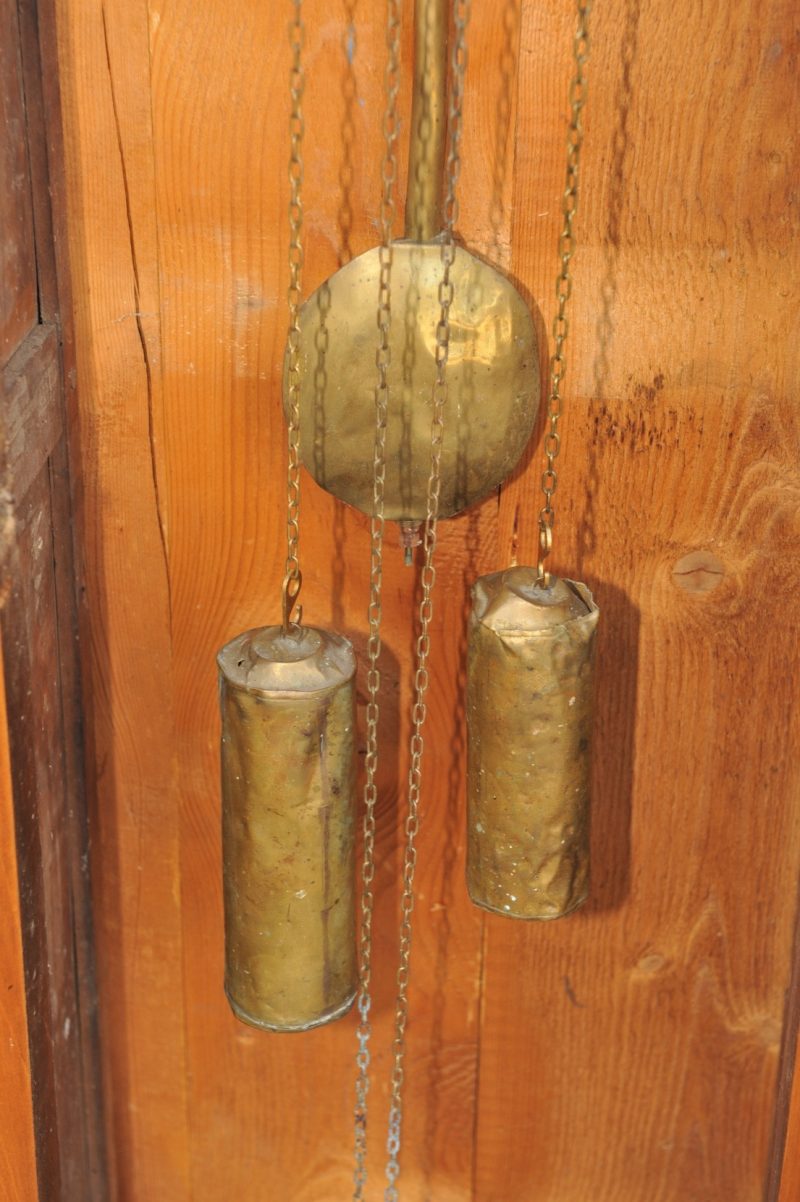 Gewichte Biedermeier Standuhr Kirsche