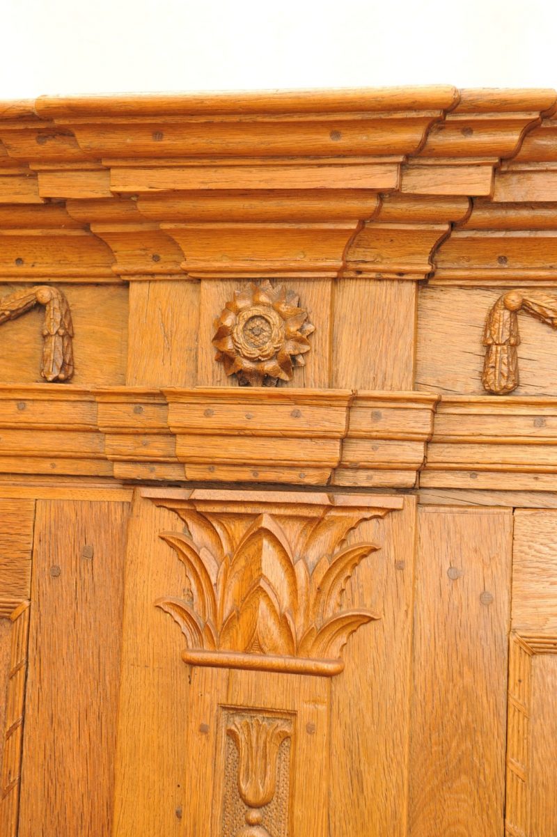 Detail Dielenschrank Eiche ,Westfalen um 1770