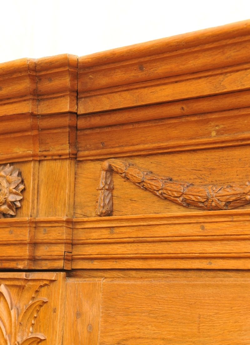 Detail Dielenschrank Eiche ,Westfalen um 1770