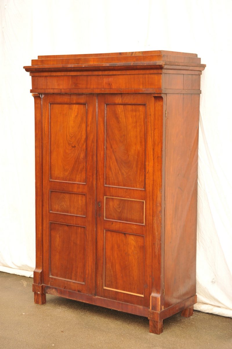 zweitüriger Schrank Biedermeier Mahagoni