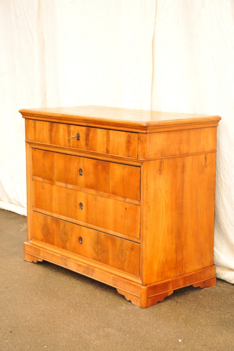 große Biedermeier Kommode Kirschbaum