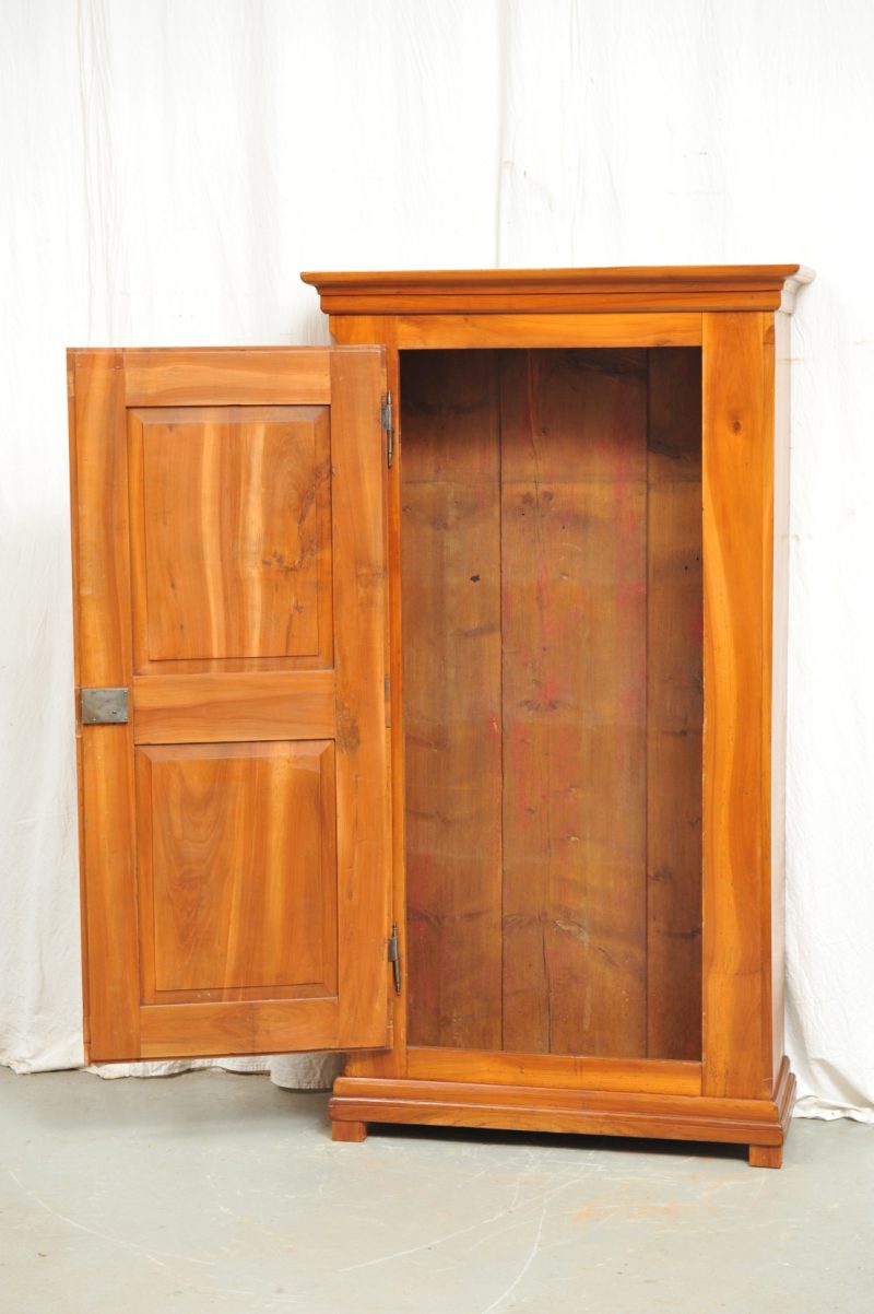 Innen Biedermeier Wäscheschrank eintürig, Kirschbaum