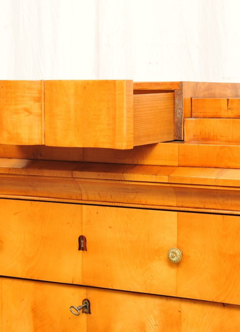 Detail Biedermeier Schreibschrank mitteldeutsch