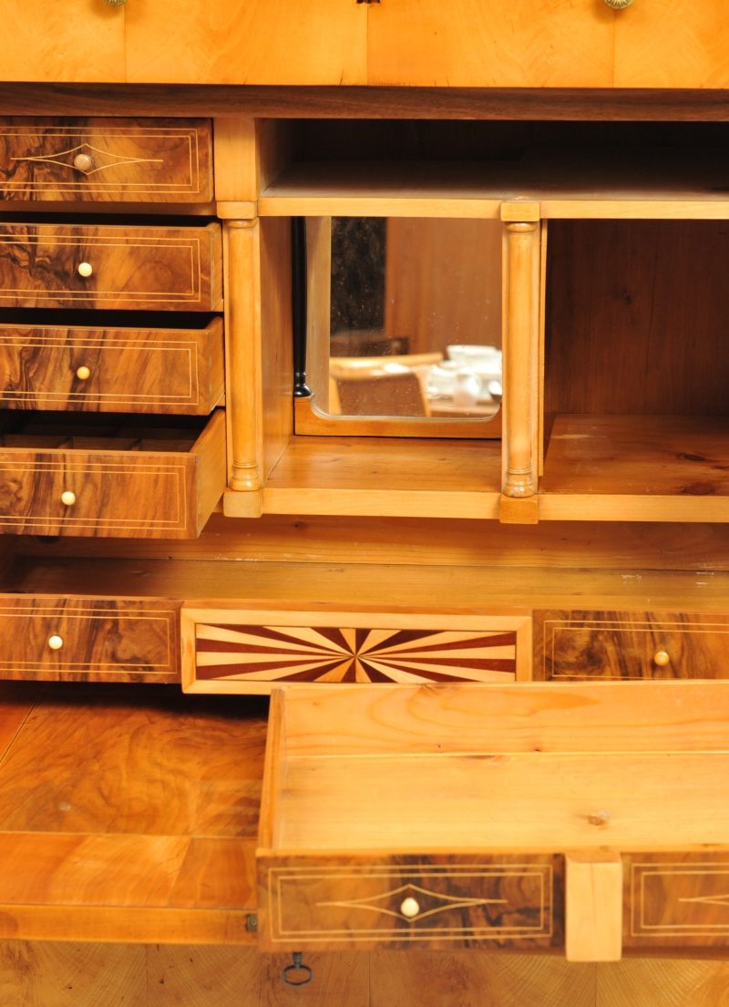 Detail Biedermeier Schreibschrank mitteldeutsch