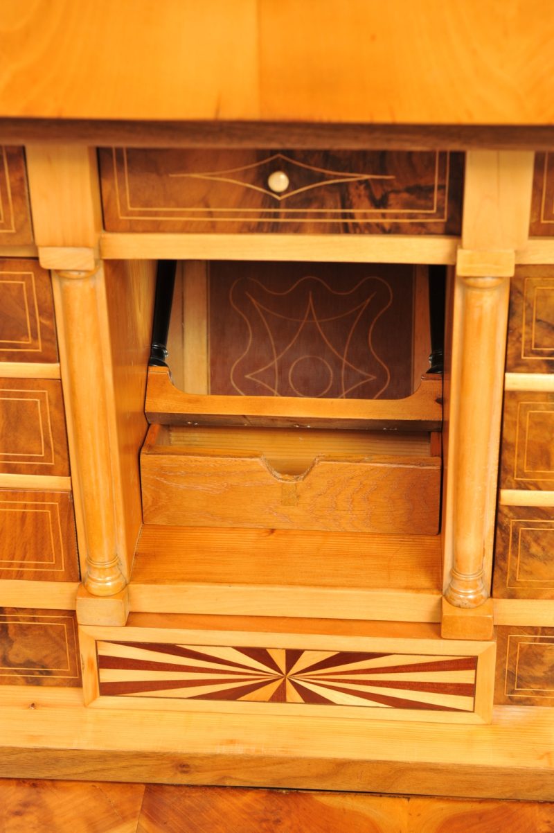 Detail Biedermeier Schreibschrank mitteldeutsch