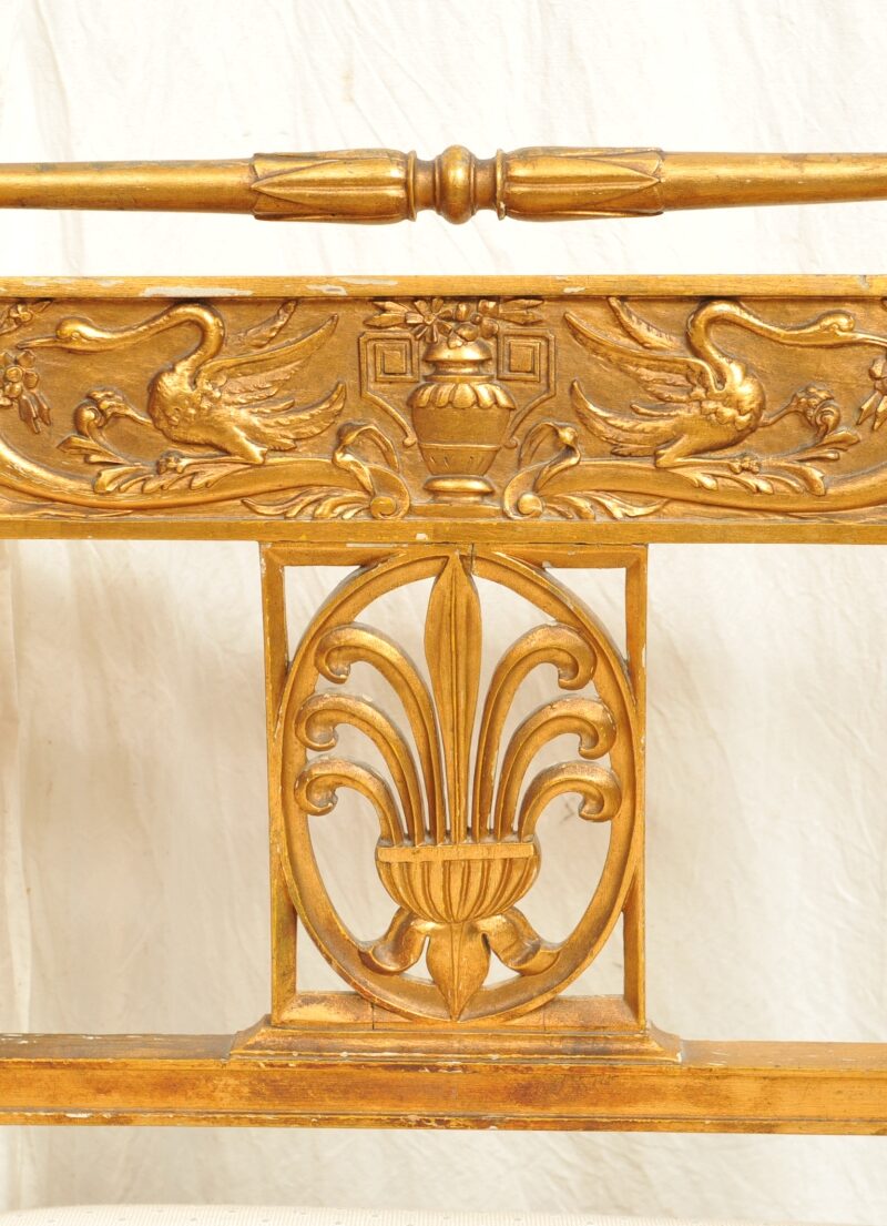 Sitzbank vergoldet Louis XVI Stil
