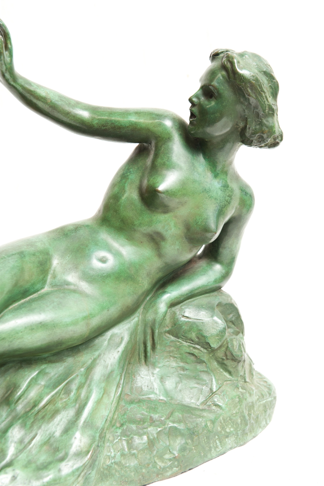Art-Deco-Bronze-Frauenstatue von Paule Bisman