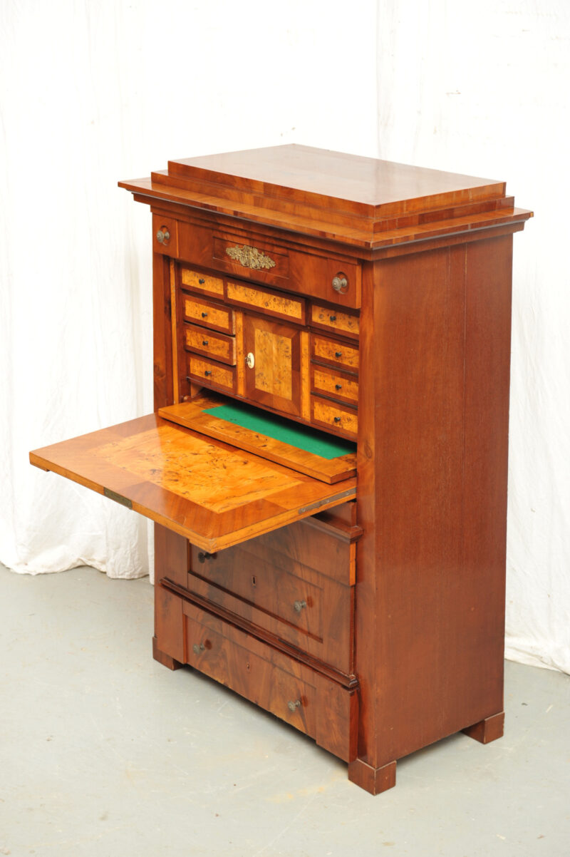konischer Schreibschrank Biedermeier Mahagoni