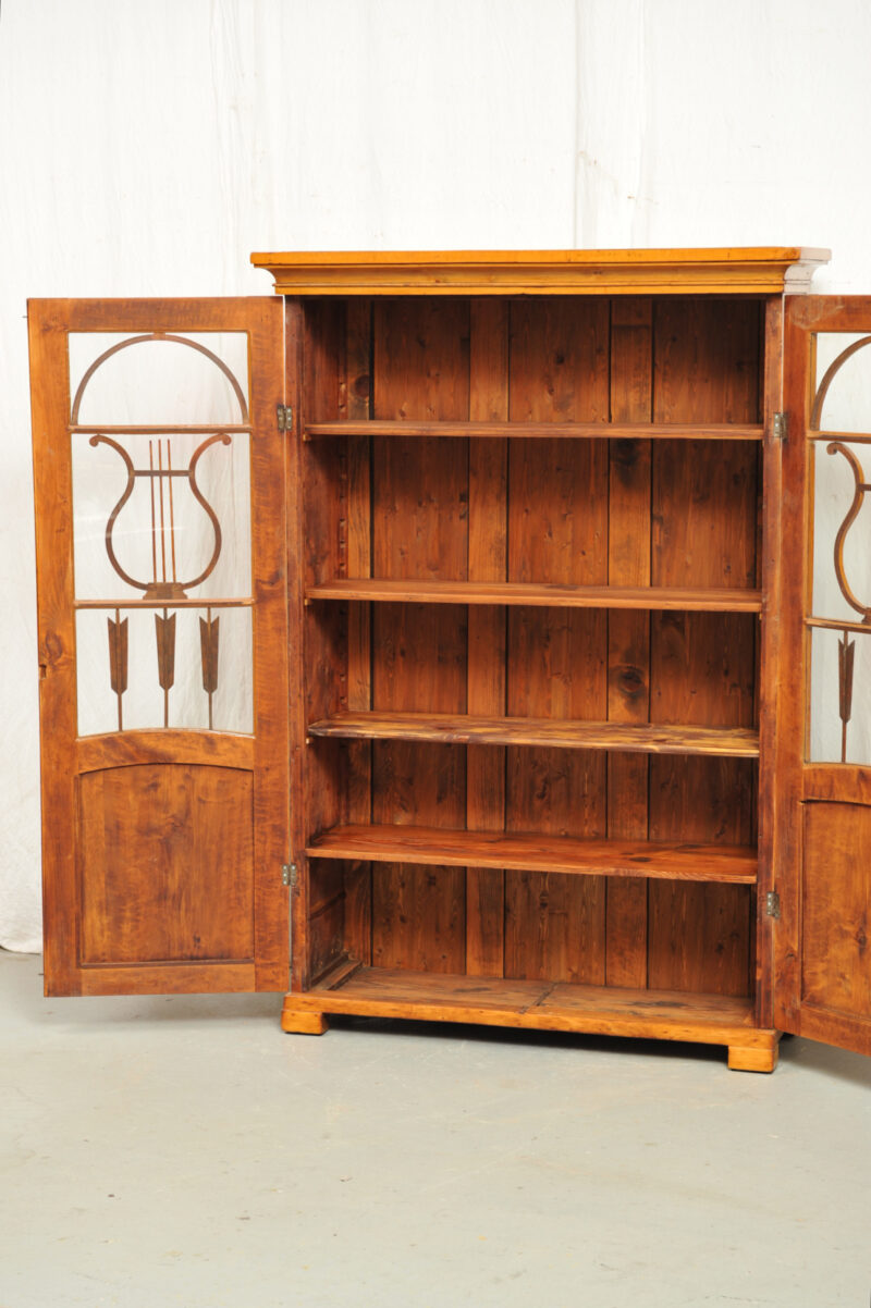 Innen Biedermeier Bücherschrank Birnbaum