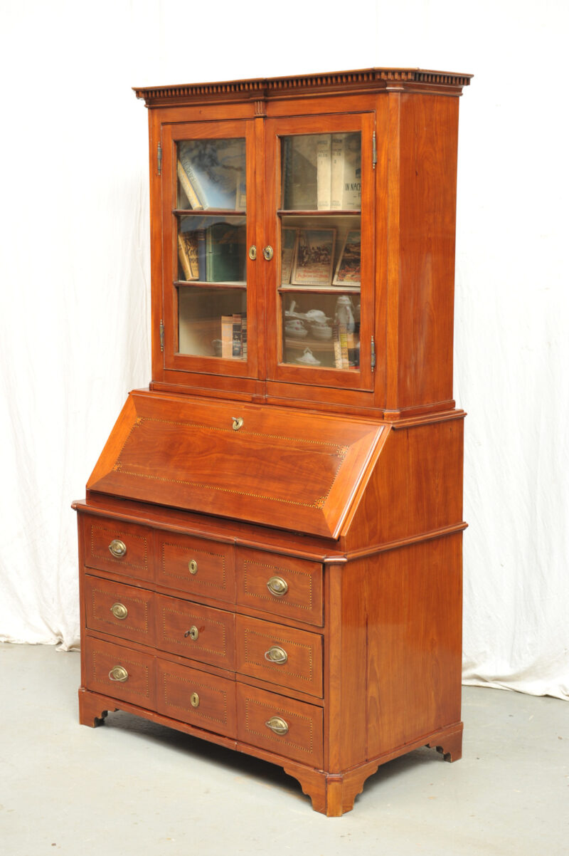 Louis Seize Aufsatzsekretär mit Feldermarketerie