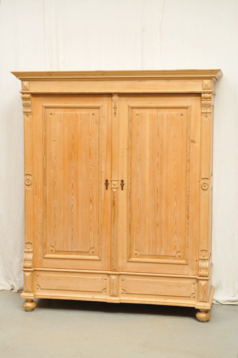 Gruenderzeit_Dielenschrank_Weichholz_3611 (2) großer zerlegbarer Weichholzschrank Gründerzeit