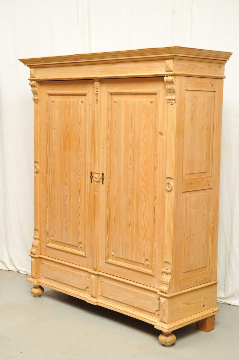 Gruenderzeit_Dielenschrank_Weichholz_3611 (6) großer zerlegbarer Weichholzschrank Gründerzeit