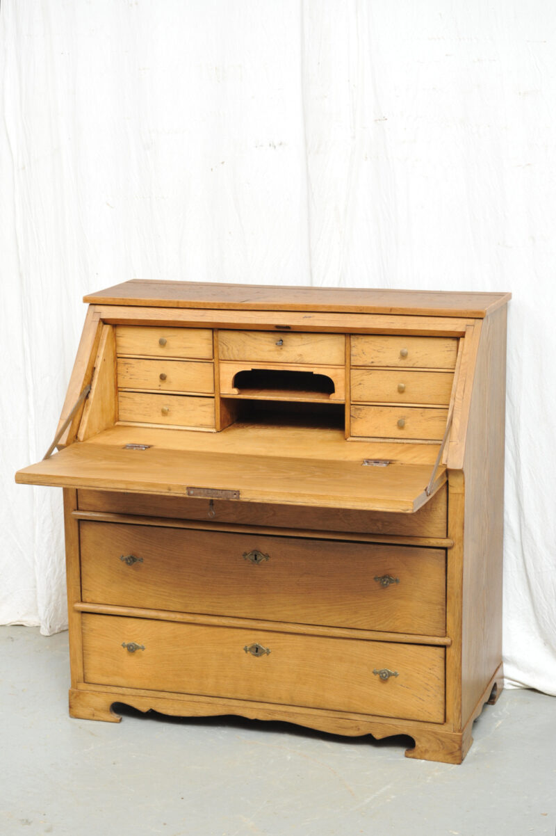 Schrägklappensekretär Biedermeier Eiche